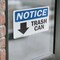 Signmission Trash Can (Down Arrow) Sign With Symbol, 5 in W x Rectangle, Vinyl Decal OS-2PACK-NS-D-35-L-18722 - alternate 5
